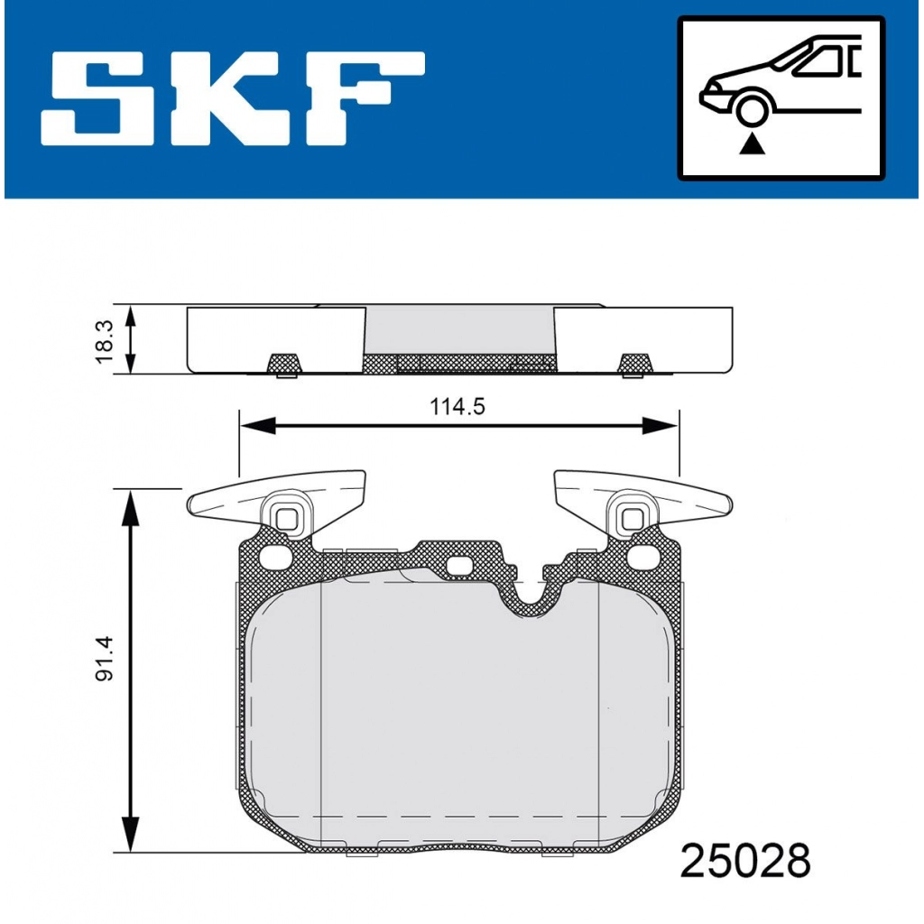 Тормозные колодки дисковые, комплект SKF 1440251062 U QEFBS8 VKBP 80467