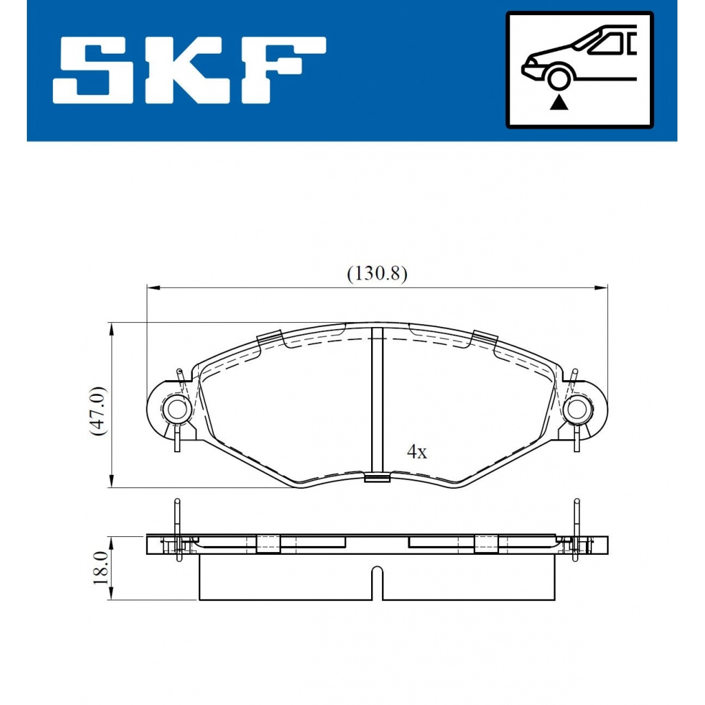 Тормозные колодки дисковые, комплект SKF VKBP 80470 A CAPXZS 1440251064