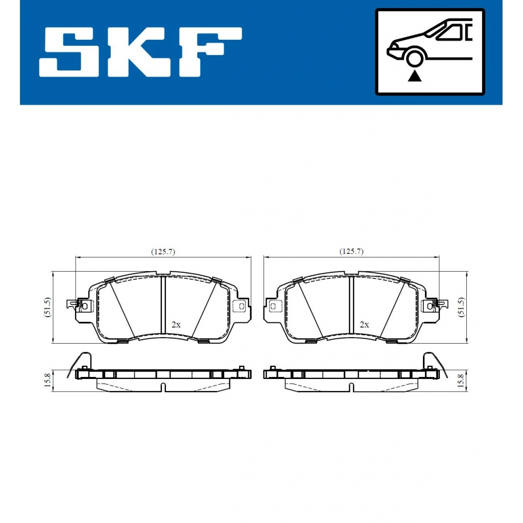 Тормозные колодки дисковые, комплект SKF S7L T4 1440251070 VKBP 80478 A