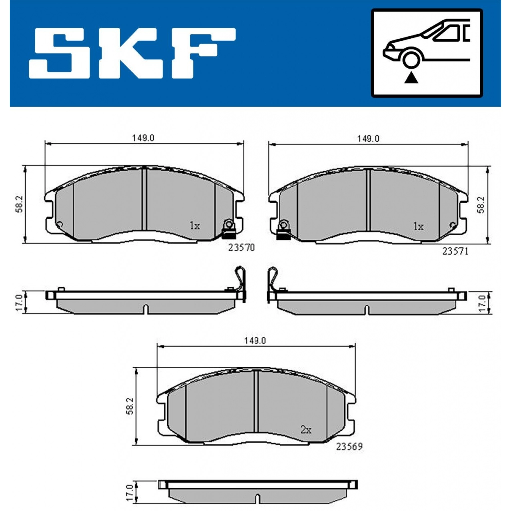 Тормозные колодки дисковые, комплект SKF X FUHML8 1440251086 VKBP 80511 A изображение 4