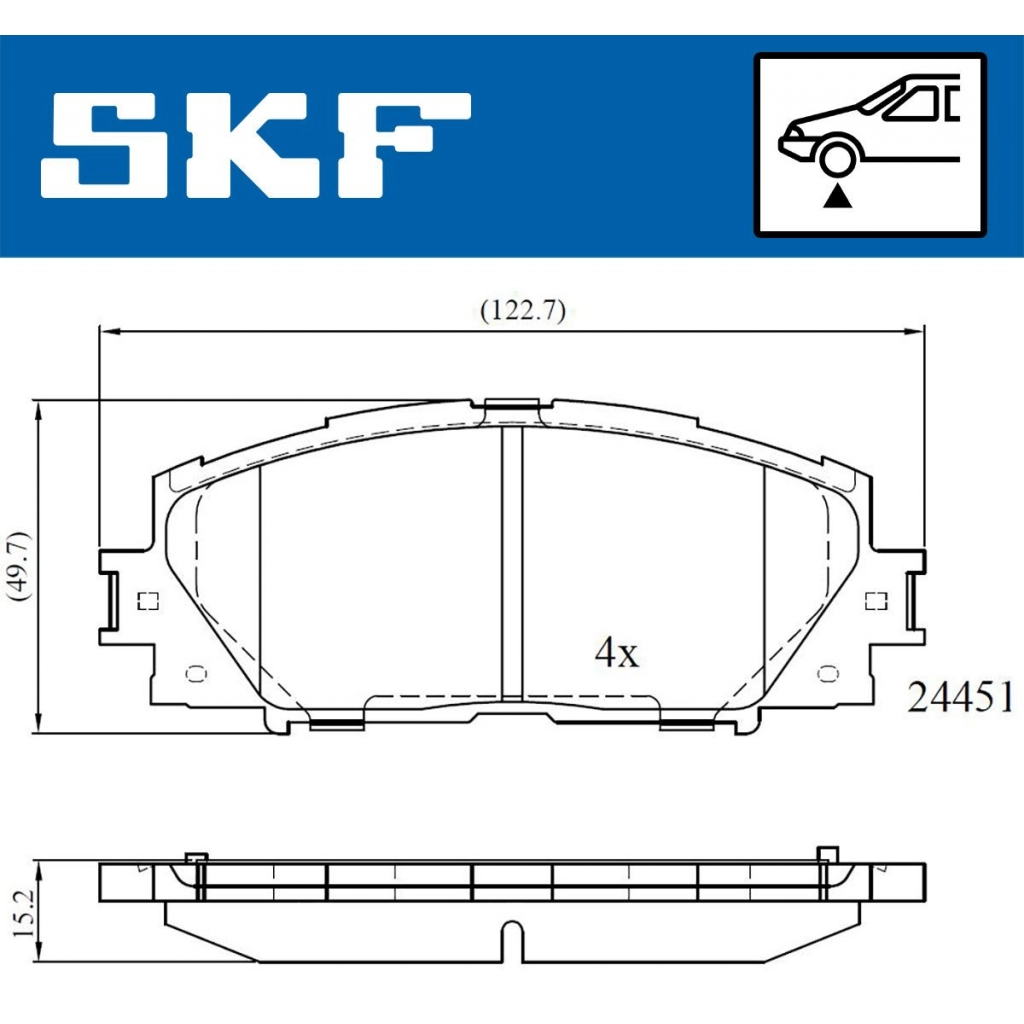 Тормозные колодки дисковые, комплект SKF VKBP 80529 OWE 1LI 1440251100 изображение 0