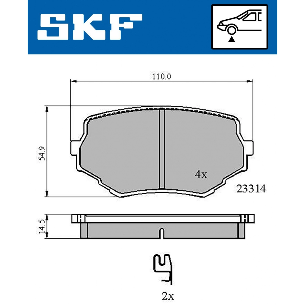 Тормозные колодки дисковые, комплект SKF 1440251102 F FZF5VN VKBP 80531 A