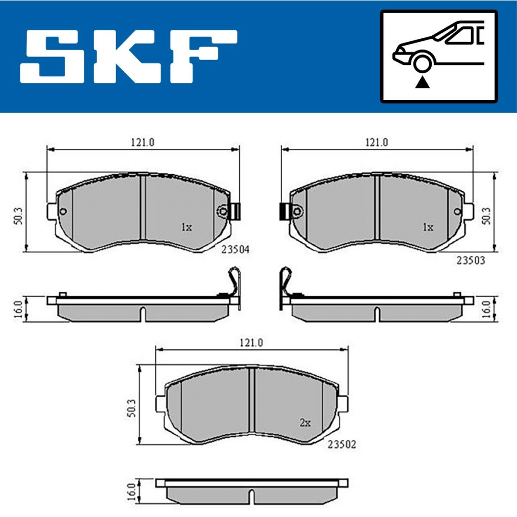 Тормозные колодки дисковые, комплект SKF 1440251105 FJ RYT VKBP 80535 A изображение 0