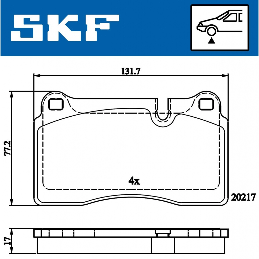 Тормозные колодки дисковые, комплект SKF 0MY RC9 VKBP 80609 1440251149