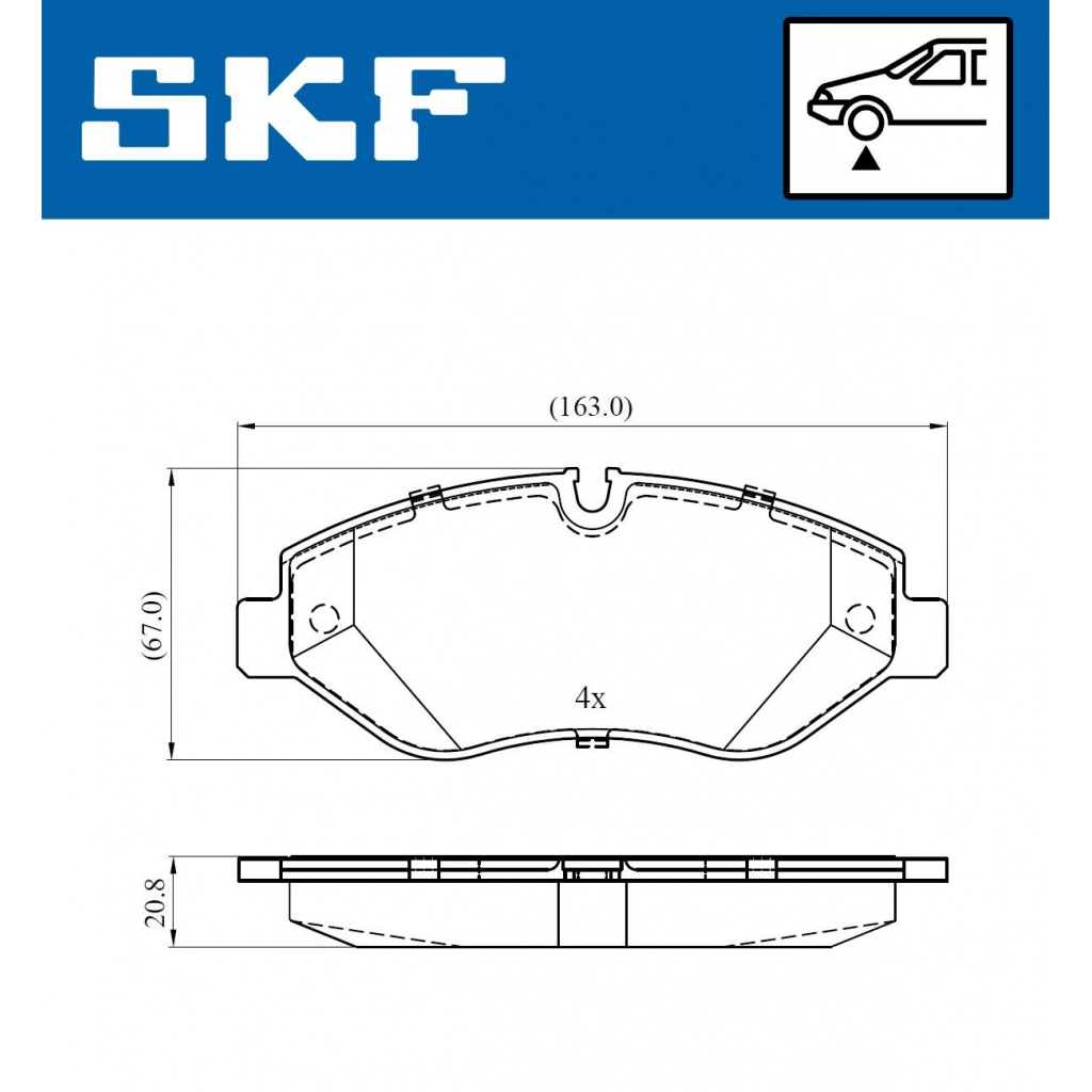 Тормозные колодки дисковые, комплект SKF 1440251162 VKBP 80633 E KSU RSO