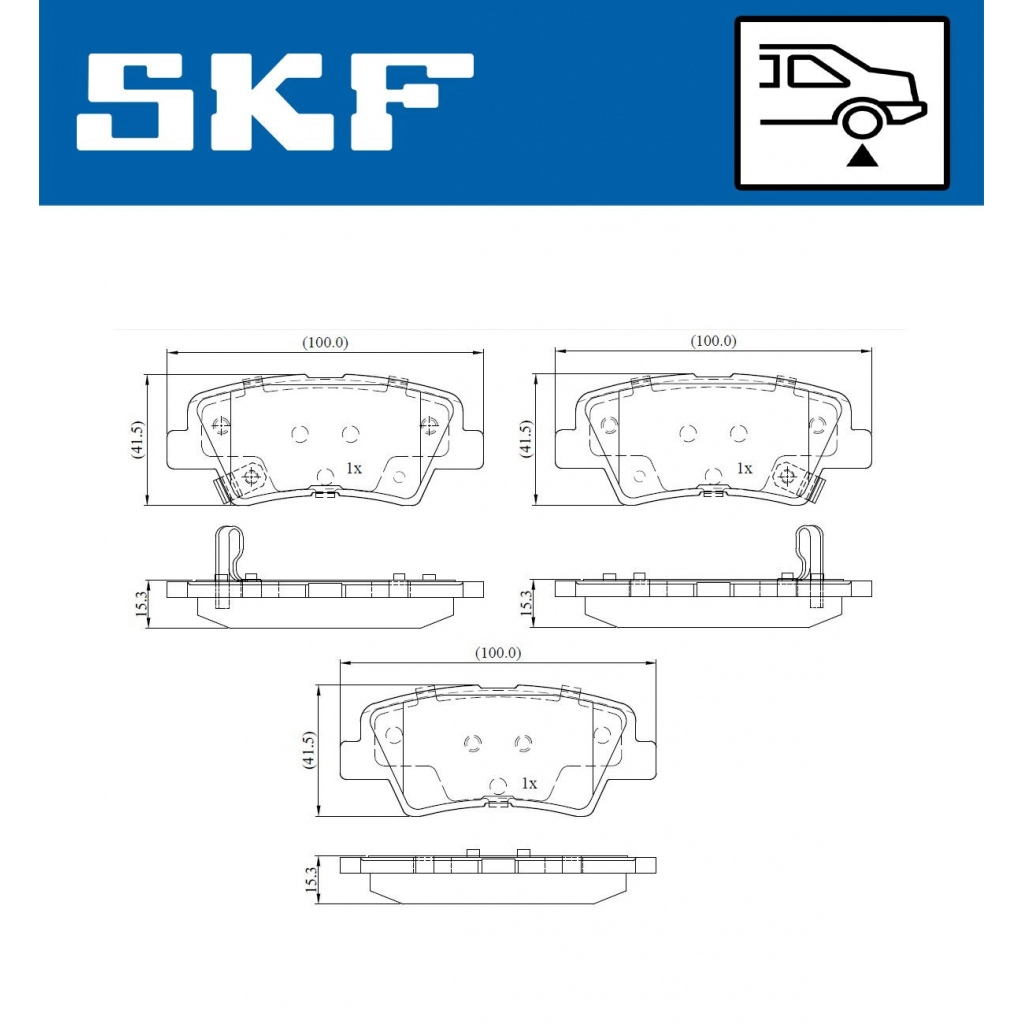 Тормозные колодки дисковые, комплект SKF 1440251211 VKBP 90100 A BLBP Y изображение 0