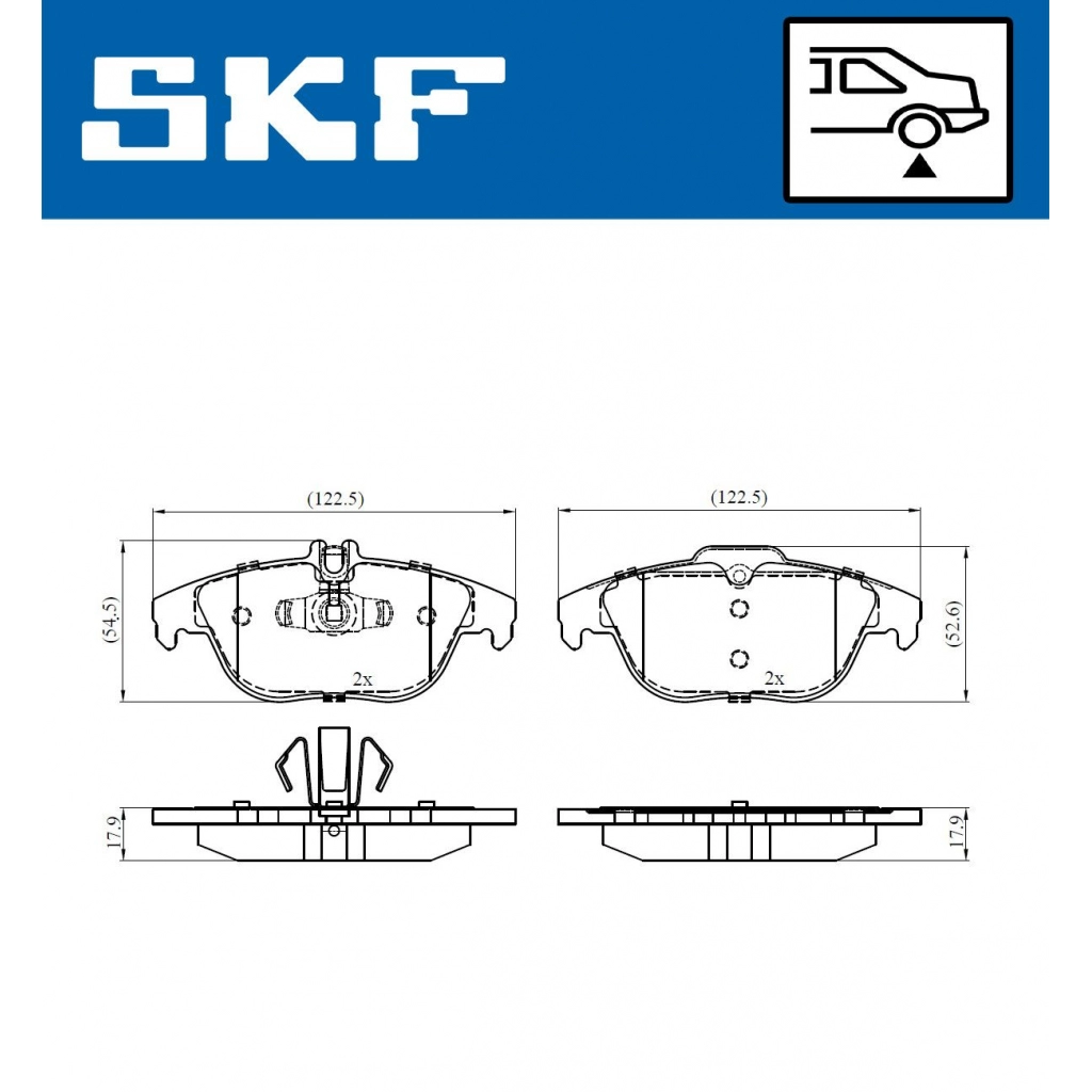 Тормозные колодки дисковые, комплект SKF PKH F4M VKBP 90114 1440251217 изображение 0