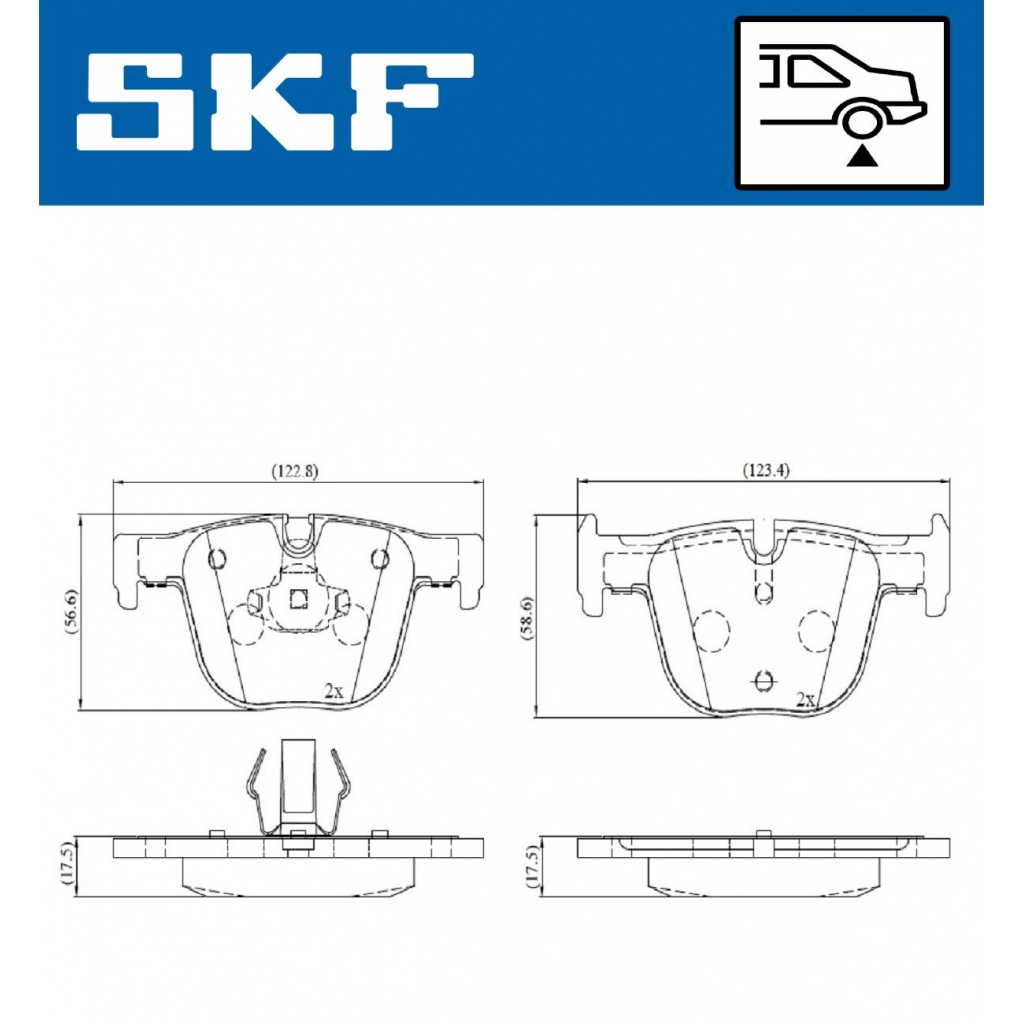 Тормозные колодки дисковые, комплект SKF VKBP 90508 AR6N Q 1440251331 изображение 0