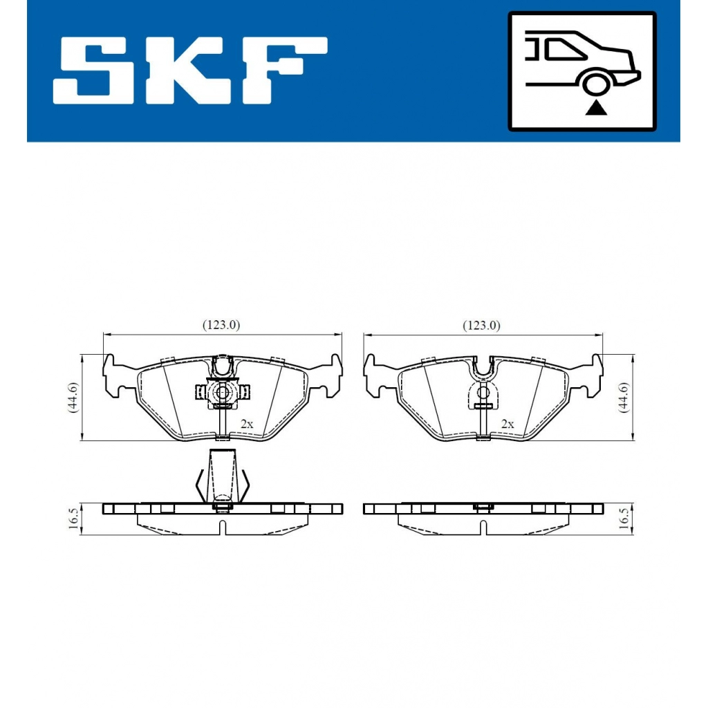 Тормозные колодки дисковые, комплект SKF TUN UU VKBP 90561 1440251344