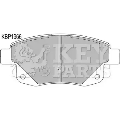 Тормозные колодки, дисковые, комплект KEY PARTS XBGOF KBP1966 BRYHV 9X 4309182