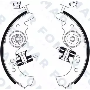 Тормозные колодки, комплект FOMAR FRICTION FO 0103 IODVEK2 Z529 16 4313579 изображение 0