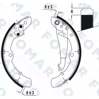 Тормозные колодки, комплект FOMAR FRICTION 4313651 FO 0342 4H6AZ IU 8I6UF
