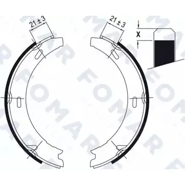 Тормозные колодки, комплект FOMAR FRICTION FO 0416 4313674 IVLKQ2 UZ 1AC изображение 0