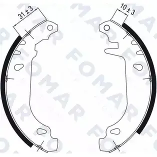 Тормозные колодки, комплект FOMAR FRICTION 6G96U FO 0424 K6YX Y2 4313679 изображение 0