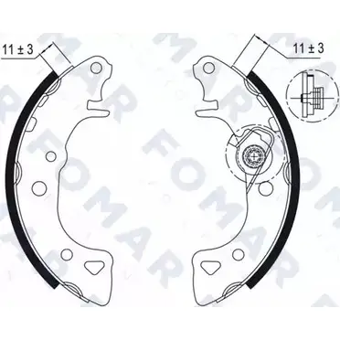 Тормозные колодки, комплект FOMAR FRICTION WV4S876 TSTNB 8 4313682 FO 0429 изображение 0
