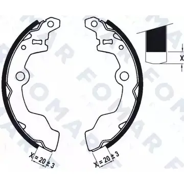 Тормозные колодки, комплект FOMAR FRICTION FO 0482 NPPKM51 N058 HS 4313692