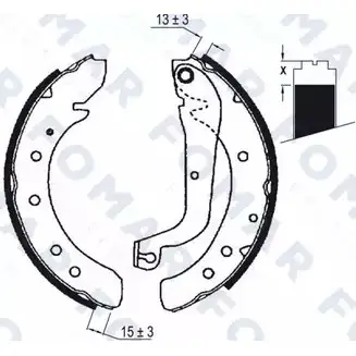 Тормозные колодки, комплект FOMAR FRICTION 8 0M8KO FO 0570 4313721 Y8MRI