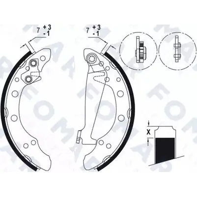 Тормозные колодки, комплект FOMAR FRICTION ZHUSI QB FO 0571 4313722 2GXTO5