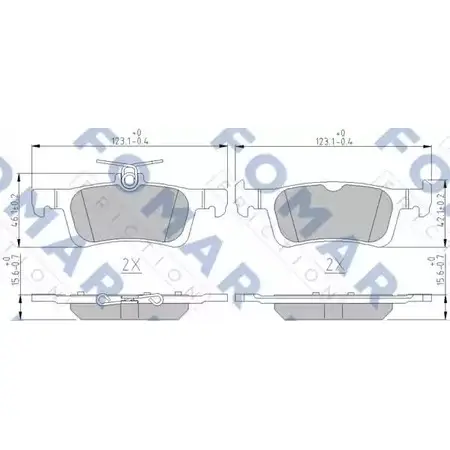 Тормозные колодки, дисковые, комплект FOMAR FRICTION FO 262081 4314540 2584 1 25842