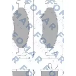 Тормозные колодки, дисковые, комплект FOMAR FRICTION 4315153 20753 FO 430981 2 0640 изображение 0
