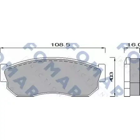 Тормозные колодки, дисковые, комплект FOMAR FRICTION FO 432181 20 958 4315155 QQ6XHDQ изображение 0