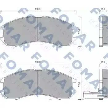 Тормозные колодки, дисковые, комплект FOMAR FRICTION 213 78 FO 445081 21379 4315184