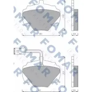 Тормозные колодки, дисковые, комплект FOMAR FRICTION 21 237 21514 4315186 FO 446081 изображение 0