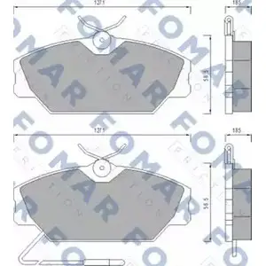 Тормозные колодки, дисковые, комплект FOMAR FRICTION 20920 4315189 2 0919 FO 447881 изображение 0