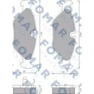 Тормозные колодки, дисковые, комплект FOMAR FRICTION 211 54 4315193 21155 FO 449281 изображение 0