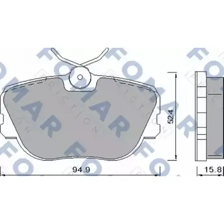 Тормозные колодки, дисковые, комплект FOMAR FRICTION 2QNTGU FO 450181 2105 5 4315196