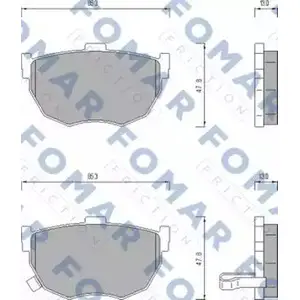 Тормозные колодки, дисковые, комплект FOMAR FRICTION 2 1553 FO 451681 21554 4315201 изображение 0