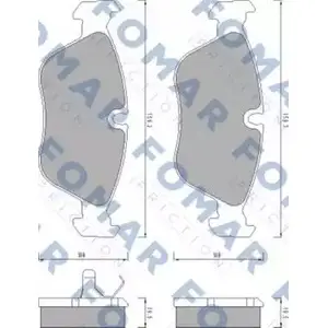 Тормозные колодки, дисковые, комплект FOMAR FRICTION FO 457481 2 1273 21274 4315212