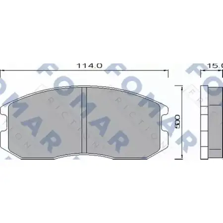 Тормозные колодки, дисковые, комплект FOMAR FRICTION JRF4WT FO 460181 216 50 4315216 изображение 0