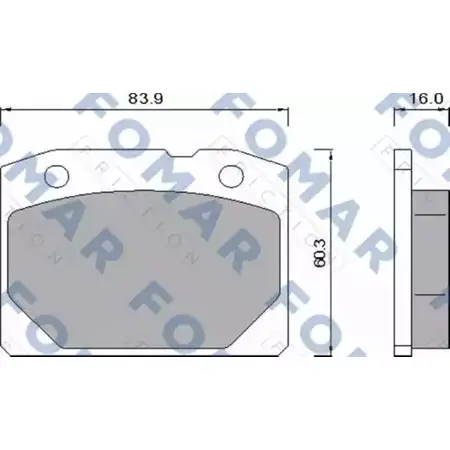 Тормозные колодки, дисковые, комплект FOMAR FRICTION 2 0166 FO 465686 4315232 EDGISLS изображение 0
