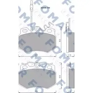 Тормозные колодки, дисковые, комплект FOMAR FRICTION 4315258 FO 474481 2 0988 21080 изображение 0