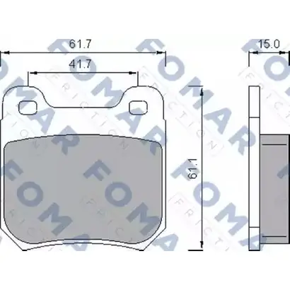 Тормозные колодки, дисковые, комплект FOMAR FRICTION 4315268 210 51 FO 478781 UYWQFV изображение 0