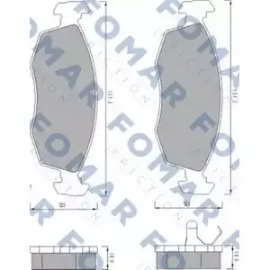 Тормозные колодки, дисковые, комплект FOMAR FRICTION 20908 209 07 4315270 FO 478981 изображение 0