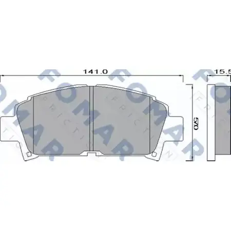 Тормозные колодки, дисковые, комплект FOMAR FRICTION FO 489381 4315293 B3LET5M 21 961 изображение 0