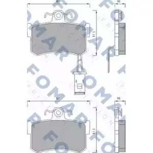 Тормозные колодки, дисковые, комплект FOMAR FRICTION 20091 FO 490081 2008 7 4315295