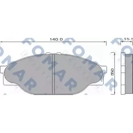 Тормозные колодки, дисковые, комплект FOMAR FRICTION FO 493981 PKJB8 4315304 2168 9
