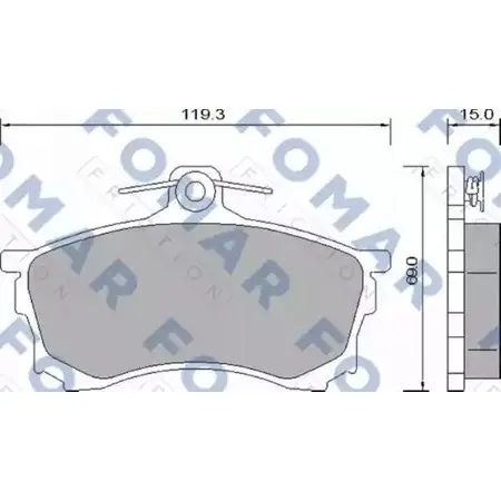 Тормозные колодки, дисковые, комплект FOMAR FRICTION YMFI14V FO 637981 4315387 230 80