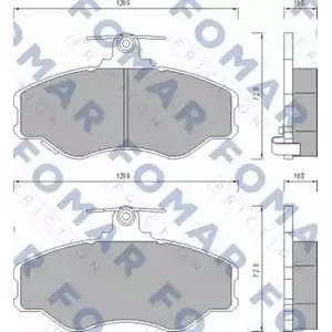 Тормозные колодки, дисковые, комплект FOMAR FRICTION 4315390 FO 638381 23 081 23082