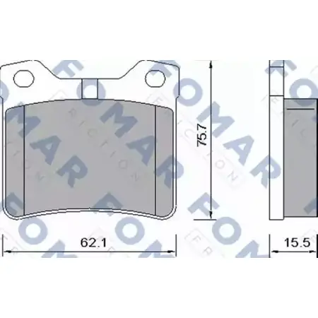 Тормозные колодки, дисковые, комплект FOMAR FRICTION 2127 8 70BZYP 4315391 FO 638681