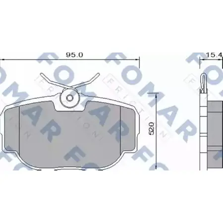 Тормозные колодки, дисковые, комплект FOMAR FRICTION FO 647181 234 58 4315407 RTC6U изображение 0