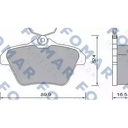 Тормозные колодки, дисковые, комплект FOMAR FRICTION 4315416 FO 650081 XYLWTR 2160 6