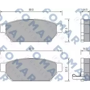 Тормозные колодки, дисковые, комплект FOMAR FRICTION 2 1872 21873 FO 652781 4315417
