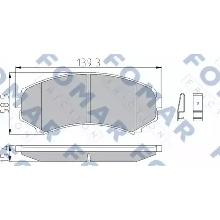 Тормозные колодки, дисковые, комплект FOMAR FRICTION 2348 8 FO 663681 7LG12AX 4315428
