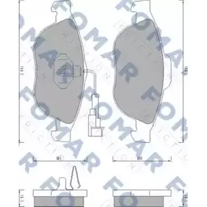 Тормозные колодки, дисковые, комплект FOMAR FRICTION 23141 FO 665881 4315433 231 40