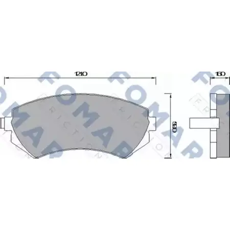 Тормозные колодки, дисковые, комплект FOMAR FRICTION FO 679481 235 02 4315483 23503 изображение 0