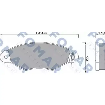 Тормозные колодки, дисковые, комплект FOMAR FRICTION 2 3046 FO 680981 4315490 23047